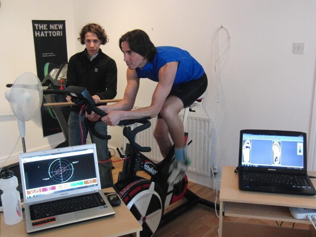 Steve training on an indoor bike set-up